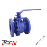 DIN/ANSI Standard Cast/Ductile Iron Flange End Ball Valve with Reduced/Full Bore of Pn10/16/25 Class150/300/600
