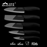 5PCS Mirror Black Blade Ceramic Knife Set Cooking Knife