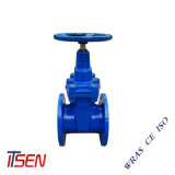 DIN3352 F4 Pn16 Resilient Seated / Rubber Wedge Non-Rising Stem Cast Iron Gate Valve of Flange / Knife / Socket / Wafer Type