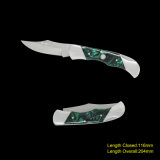 Folding Knife with Acrylic Inlay in Handle (#3738)