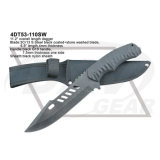 G10 Handle Fixed Blade Knife with Stone Washed Blade: 4dt53-110sw