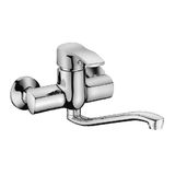 Wall Mounted Single Handle Brass Wall Kitchen Mixer (H01-104)