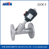 Stainless Steel Angle Seat Poilt Valve Pneumatically Actuated