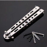 Portable Self Defense Steel Butterfly Knife Practice Tool (SYSG-1862)