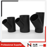 Black HDPE Material Plastic Pipe Fittings Drainage Y Branch Tee