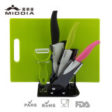 Kitchen Knife Set with Ceramic Peeler & Chopping Board in Colorful