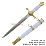 European Knight Dagger Historical Dagger White 36cm HK6f08