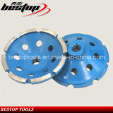 European Quality Diamond Single Row Steel Base Cup Grinding Wheel