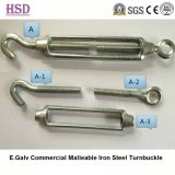 Rigging Hardware Commercial Malleable Iron Steel Turnbuckle with Hook Eye
