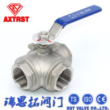 Floating Stainless Steel Thread 3 Way Ball Valve (T/L port)