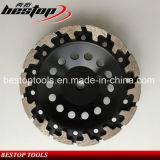 7 Inch Metal Diamond Cup Wheel Double Row for Grinding
