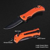 Survival Knife with Bottle Opener, Window Breaker & Belt Cutter (#3813)