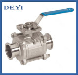 Sanitary Stainless Steel Three Pieces Non Dead Angle Ball Valve