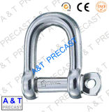 Drop Forged Steel D Type Anchor Shackle for Overhead Steel Hardware