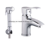 Deck Mounted Single Handle Brass Basin Tap with Shower (H01-222)