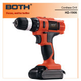 Professional Quality 18V 1500mAh Cordless Drill (HD1906-1815)