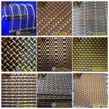 Architectural Metal Decorative Ceiling Covering Partition Wall Dining Hall Hotels Crimped Stair Balcony Balustrade Handrail Elevator Glass Laminated Wire Mesh