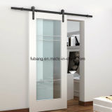 Sliding Barn Doors for Home with Black Classic Sliding Wall Mounted Hardwares
