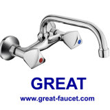 Double Handle Wall-Mounted Kitchen Faucet (GL048X03U)