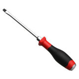 Black Finish Head Rubber Handle Slotted Screwdriver