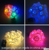 Ce & RoHS Waterproof Lights Chain with Paper Rose