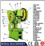 J23-63t Open-Type Tilting Power Press, Sheet Plate Hole Punching Machine, C Frame Power Press Metal