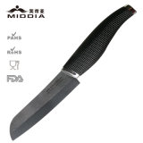 No Rust No Stain Matt Black Ceramic Santoku Shef's Knife Elegent Handle