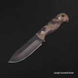 Fixed-Blade Knife with Camo Handle (#3882)