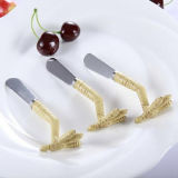 Cheap Colorful Printing Stainless Steel Cheese Knife with Polyresin Handle