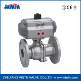 High Quality Stainless Steel Flange Pneumatic Actuator Ball Valve with Air Water Gas