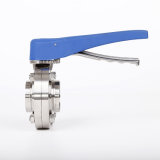 Sanitary Stainless Steel Pneumatic Operated/Manual Welded /Clamp /Threaded Male SS304 SS316L Hygienic Butterfly Valve Factory Price