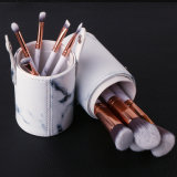 10PCS Marble Cosmetic Brush Set with Cylinder Case