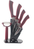 High Quality Wholesale Delicate Red Ceramic Knife Set