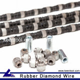 Black Rubber Injection Diamond Wire Rope for Hard Stone