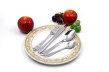 High Grade Gold Plated Dinnerware Ss Spoon Fork and Knife Set