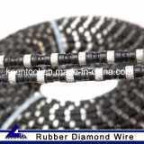 11.5mm Rubber Diamond Wire with Sintered Diamond Beads for Quarrying of Granite Marble Sandstone and Onyx