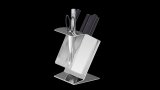High Grade 6 PCS Seahorse Shape Handle Acacia Knife Block Kitchen Knife Set