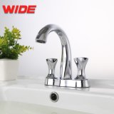 2018 New Design Round Solid Washbasin Tap Two Handle Commercial Building Faucet