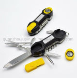 OEM Stainless Steel Multifunctional Outdoor Flashlight Compass Camping Pocket Knife