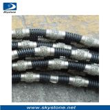Diamond Wire Saw for Marble and Limestone Quarry Fixed by Spring