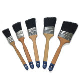 Professional Black Bristle Blend Varnished Wooden Handle Flat Brush (GMPB025)