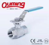 DIN Stainless Steel 2 PC High Mounting Ball Valve with Ce API 6D