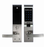 Multi-Point Fingerprint Keypad Home Door Lock with E-Key