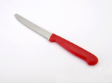 Plastic Handle Cutlery Steak Kitchen Chef Knife with Serrate Blade