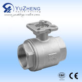 2PC Ball Valve with ISO Mounting Pad and CE Certificate