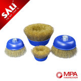 4inch Hcs Brass Wire Cup Brush for Removing Rust