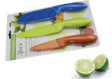 3PCS Colorful Plastic Handle Kitchen Knife Set (SE-3544)