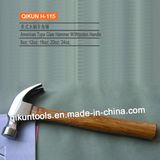 H-115 Construction Hardware Hand Tools American Type Claw Hammer with Wooden Handle