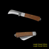 Pruning Knife with Wooden Handle (#3621)