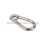Stainless Steel Carbine Spring Snap Hook with Eyelet